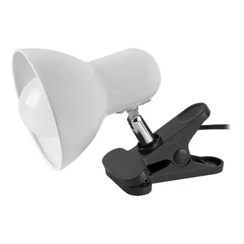 Настольный светильник GTL-048 железный на прищепке белый е27