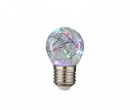 Новогодняя светодиодная лампа GLDEN-G45SW-1-230-E27-RGB