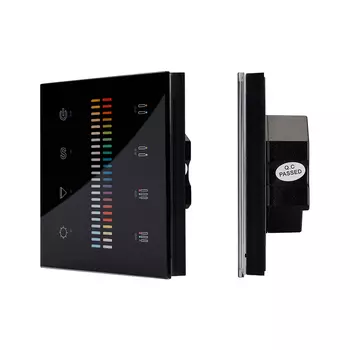 Панель Sens SR-2830C-AC-RF-IN Black (220V,RGB+CCT,4зоны) (Arlight, IP20 Пластик, 3 года)