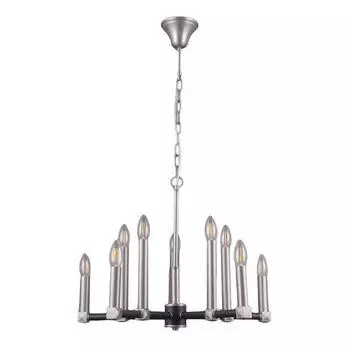 Подвесная люстра Elvan LU-39446/10-E14-SiBl