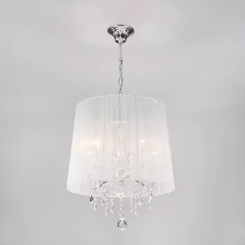 Подвесная люстра Eurosvet 2045/5 хром/белый