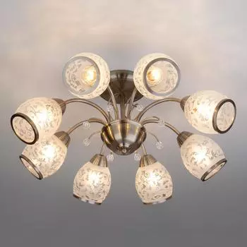 Подвесная люстра Eurosvet 30026/8 античная бронза