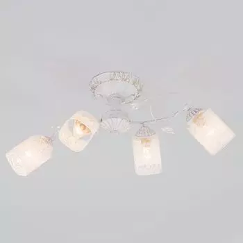 Подвесная люстра Eurosvet 30053/4 белый с золотом