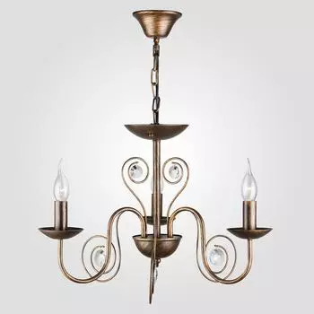 Подвесная люстра Eurosvet 60018/3 черный с золотом