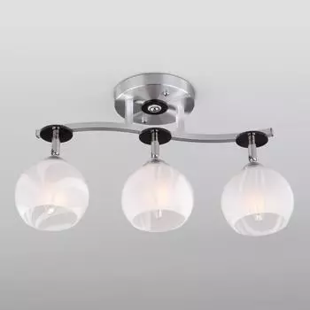 Подвесная люстра Eurosvet 9643/3 алюминий/белый