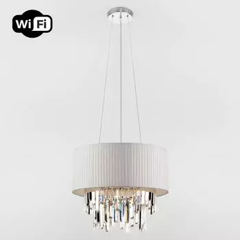 Подвесная люстра Eurosvet Amantea 10122/6 хром/прозрачный хрусталь Strotskis Smart