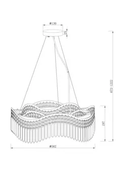 Подвесной светильник Gracia E14х8 DIA201PL-08G