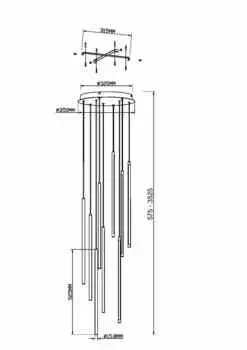 Подвесной светильник Light stick 3000К 46Вт, MOD236PL-L54BS3K