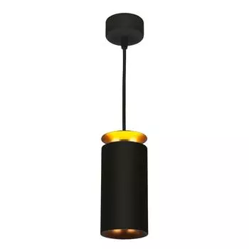 Подвесной светодиодный светильник Elektrostandard DLS021 9+4W 4200К черный матовый/золото 4690389144295