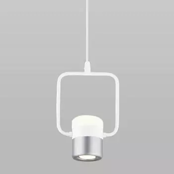 Подвесной светодиодный светильник Eurosvet Oskar 50165/1 LED белый/серебро