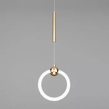 Подвесной светодиодный светильник Eurosvet Rim 90165/1 золото