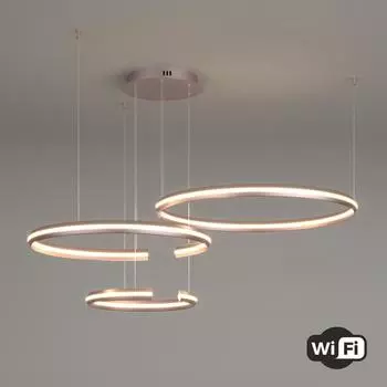 Подвесной светодиодный светильник Eurosvet Smart Gap 90280/3 сатин-никель