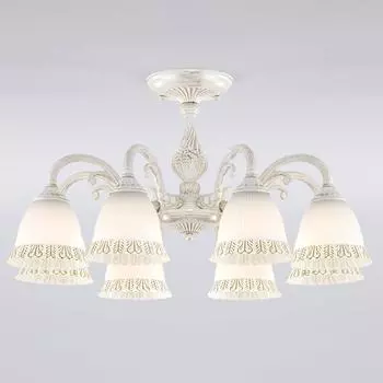 Потолочная люстра Eurosvet Campina 60107/8 белый с золотом