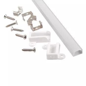 Профиль GAL-GLS-2000-7-14 (2м профиль+ 2м рассеиватель+2заглушки + 2клипсы +6 шурупов) 1/100