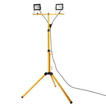 Прожектор на штативе, 2*30W 6400К 220V черный IP65, LL-502
