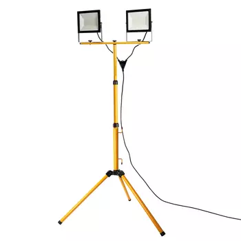 Прожектор на штативе, 2*70W 6400К 220V черный IP65, LL-504