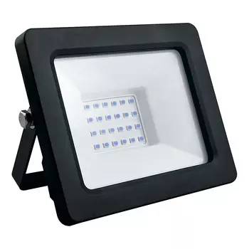 Прожектор светодиодный, 2835SMD, 30W синий AC220-240V/50Hz IP65, в черном компактном корпусе, LL-903