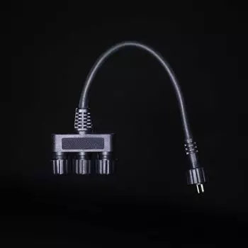 Разветвитель 3-х Лучевой для Силиконовых Нитей 24В без Возможности Управления, Провод Черный Каучук, IP65