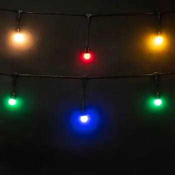 Ретро Гирлянда Unibelt Cafe 10м с Шагом 50см, Провод Черный ПВХ, IP54