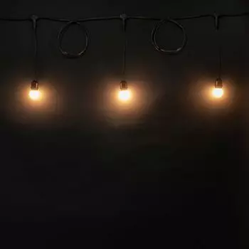 Ретро Гирлянда Unibelt Luna 3м с Шагом 150см, Провод Черный ПВХ, IP54