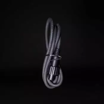 Соединитель 1м для Бахромы, Занавесов и Нитей 220В, Провод Черный Каучук, IP65