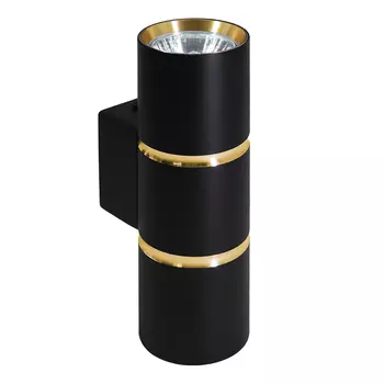 Светильник настенный Feron ML1860 ZEN MR16 35W, 230V, 2*GU10, черный, золото IP20