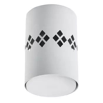 Светильник потолочный 12W, 230V, GX53 и подсветка 1W, 4000K, белый HL351