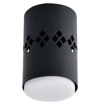 Светильник потолочный Feron HL351 12W, 230V, GX53 и подсветка 1W, 4000K, черный 41456