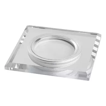 Светильник потолочный встраиваемый со светодиодной подсветкой 15LED*2835 SMD 4000K, MR16 50W G5.3, белый, хром, CD8150 с драйвером в комплекте