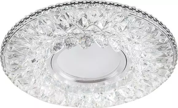 Светильник потолочный встраиваемый со светодиодной подсветкой 15LED*2835 SMD 4000K, MR16 50W G5.3, прозрачный, CD942 с драйвером в комплекте