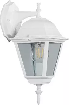 Светильник садово-парковый, 100W 230V E27 белый, 4202/PL4202 (на стену вниз)