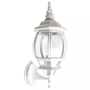 Светильник садово-парковый, 100W 230V E27 белый, 8101/PL8101 (на стену вверх)