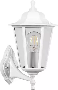 Светильник садово-парковый, 60W 230V E27 белый, НБУ 06-60-001, 32268 (на стену вверх)