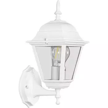 Светильник садово-парковый Feron 4101/PL4101 четырехгранный на стену вверх 60W E27 230V, белый 11013