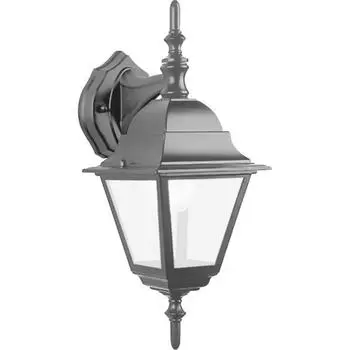Светильник садово-парковый Feron 4102/PL4102 четырехгранный на стену вниз 60W E27 230V, черный 11016