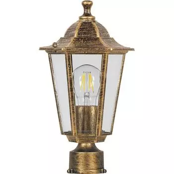 Светильник садово-парковый Feron 6103/PL6103 шестигранный на столб 60W E27 230V, черное золото 11129