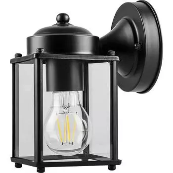 Светильник садово-парковый Feron PL200 на стену вниз 60W E27 230V, черный 11878