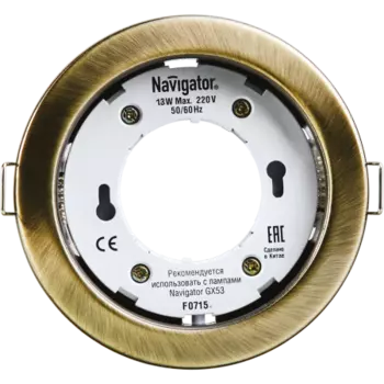 Светильник светодиодный ДВО NGX-R1-007-GX53 220В GX53 IP20 черненая бронза