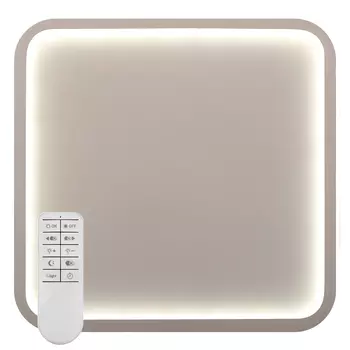 Светильник светодиодный управляемый с пультом, с батарейками 2*ААА, 80W, Max. 5600Lm, 3000К-6500K, IP20, белый AL5840 SQUARE, поставляются в комплекте с пультом и батарейками для него (2 шт)