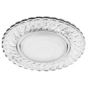 Светильник встраиваемый с белой LED подсветкой Feron CD4021 потолочный GX53 без лампы прозрачный 41294