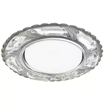 Светильник встраиваемый с белой LED подсветкой Feron CD4031 потолочный GX53 без лампы, прозрачный 32658