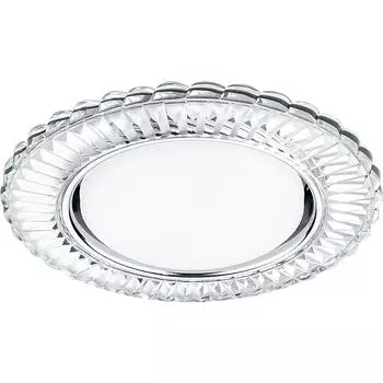 Светильник встраиваемый с белой LED подсветкой Feron CD4044 потолочный GX53 без лампы, прозрачный, хром 41306