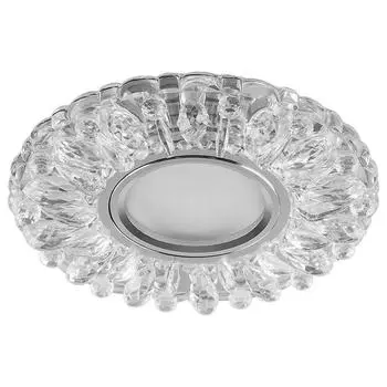 Светильник встраиваемый с белой LED подсветкой Feron CD914 потолочный MR16 G5.3 прозрачный