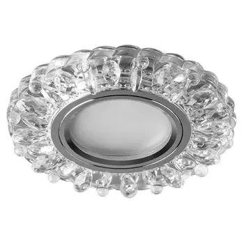 Светильник встраиваемый с белой LED подсветкой Feron CD916 потолочный MR16 G5.3 прозрачный