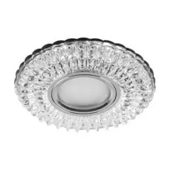 Светильник встраиваемый с белой LED подсветкой Feron CD937 потолочный MR16 G5.3 прозрачный