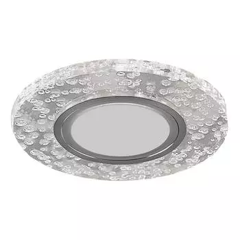 Светильник встраиваемый с белой LED подсветкой Feron CD953 потолочный MR16 G5.3, прозрачный