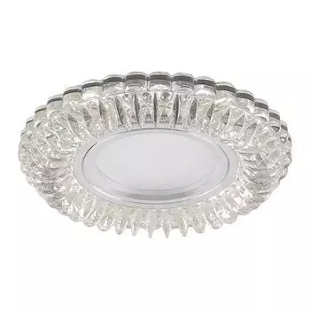 Светильник встраиваемый с синей LED подсветкой Feron CD904 потолочный MR16 G5.3 прозрачный