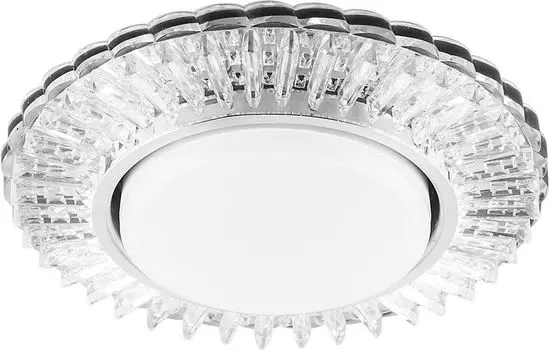 Светильник встраиваемый со светодиодной подсветкой 20LED*2835 SMD 4000K, 15W GX53, без лампы, прозрачный, хром, CD4025 с драйвером в комплекте