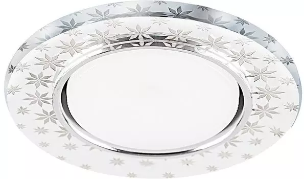 Светильник встраиваемый со светодиодной подсветкой 20LED*2835 SMD 4000K, 15W GX53, без лампы, прозрачный, хром, CD4030 с драйвером в комплекте
