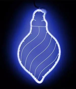 Светодиодная Фигура Шар 24 x 42 см Синяя, Гибкий Неон и Акрилайт, IP54